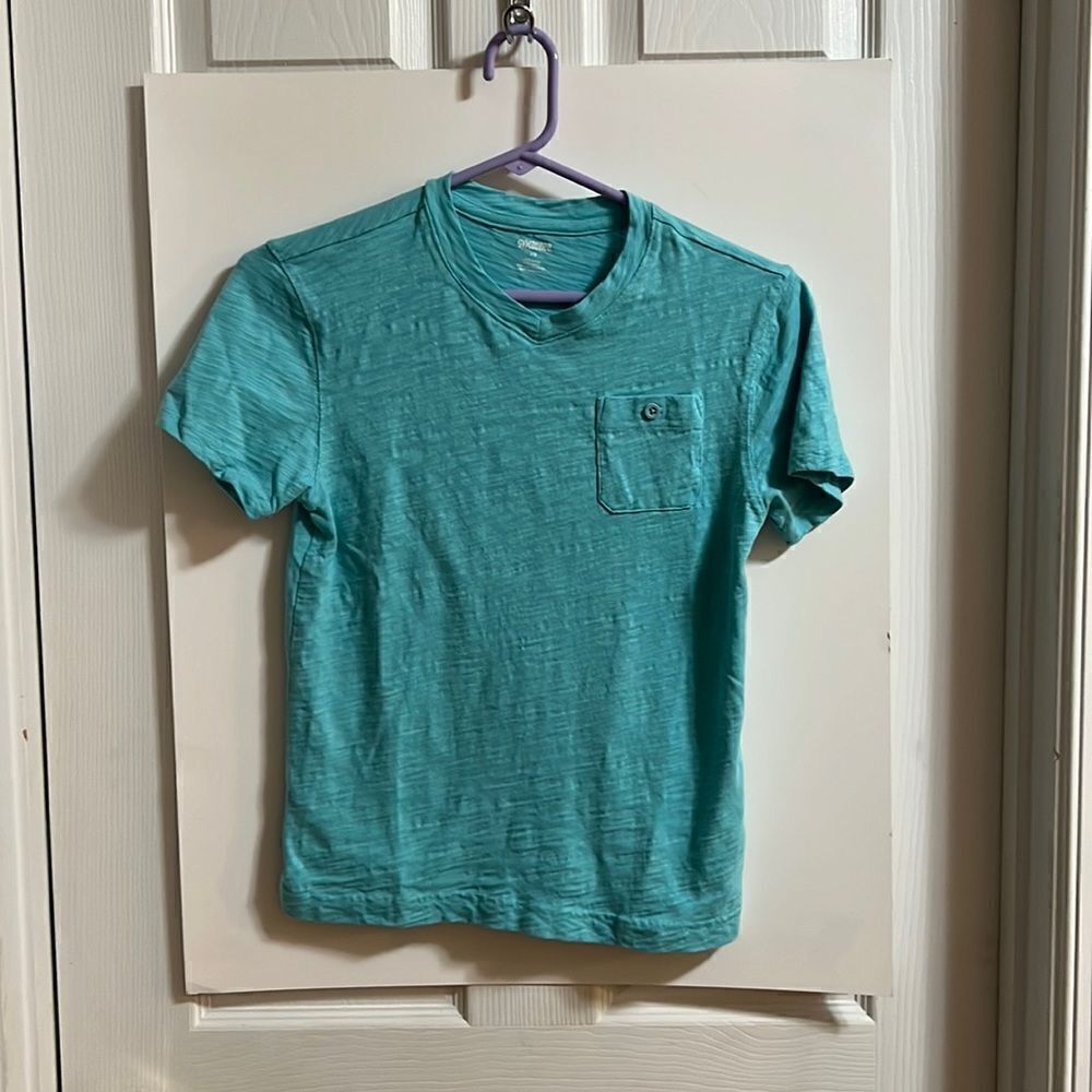 Gymboree boys size 10 teal/aqua pocket tshirt.